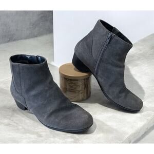 Abeo Melanie Boots Women's Size 8 Neutral Gray Leather Comfort Zip Ankle Booties